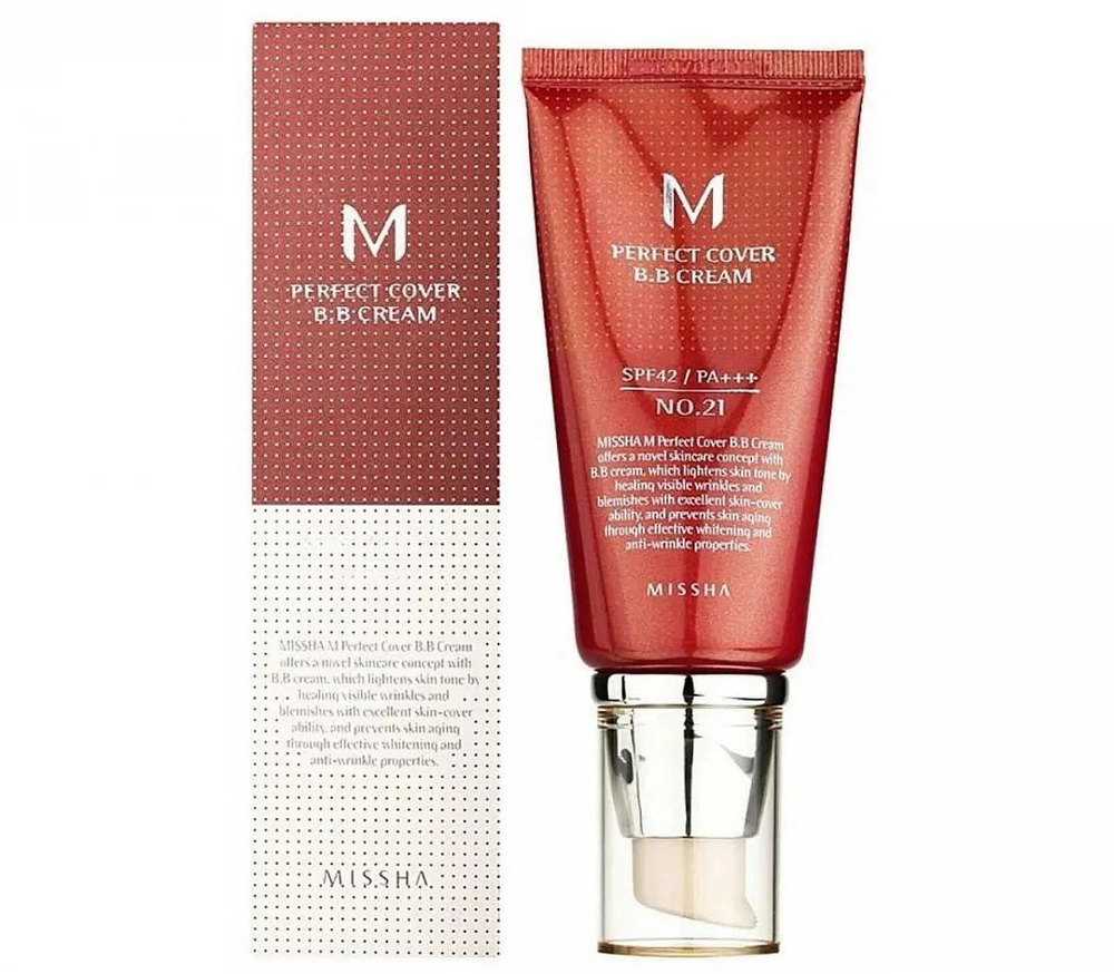 Missha BB-крем Missha M Perfect Cover BB Cream, тон 21 SPF 42, 50 мл #1