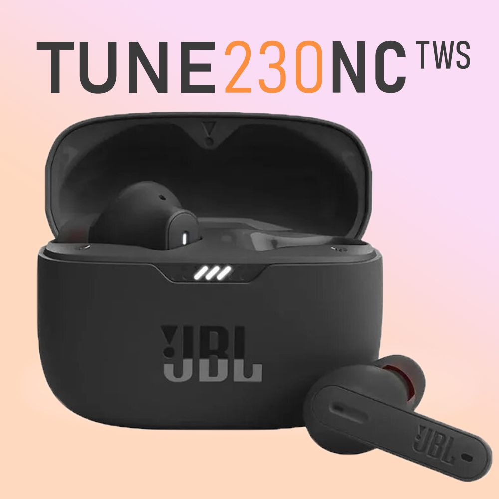 TWS наушники беспроводные JBL Tune 230NC, Bluetooth-наушники с микрофоном, с шумоподавлением, черные #1