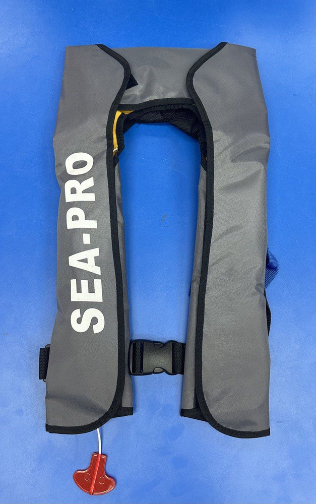 Автоматический спасательный жилет Sea-Pro само надувной цв. серый для ...