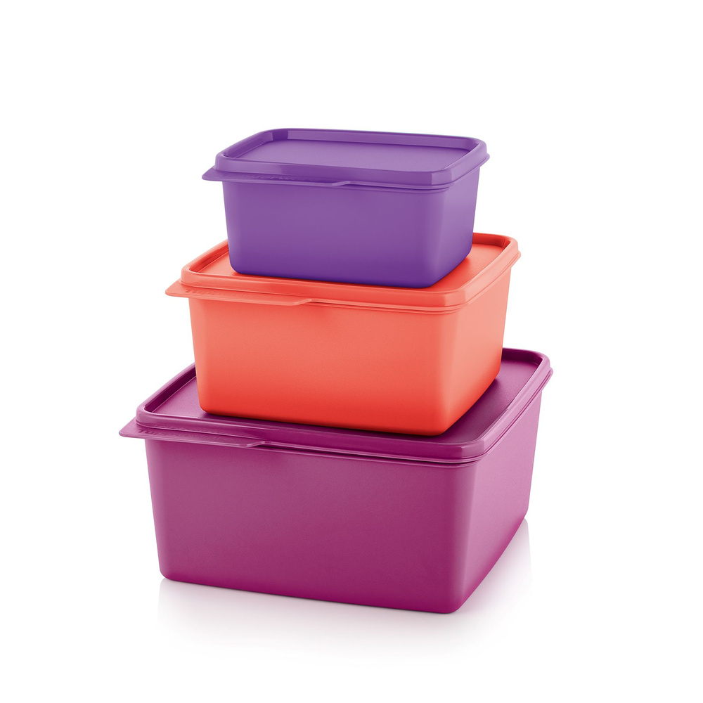 Tupperware Контейнер пищевой, 500 мл, 1200 мл, 2500 мл, 3 шт #1