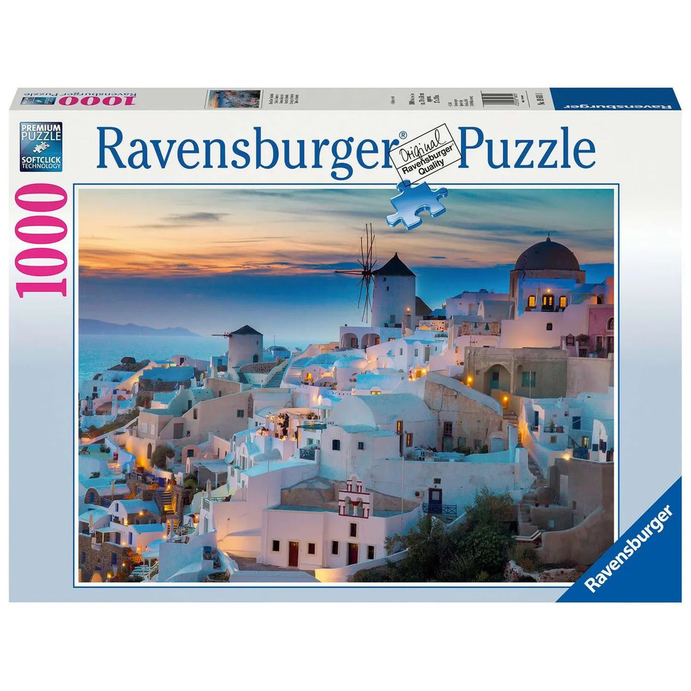 Пазл Ravensburger Вечерний Санторини 1000элементов 19611 #1