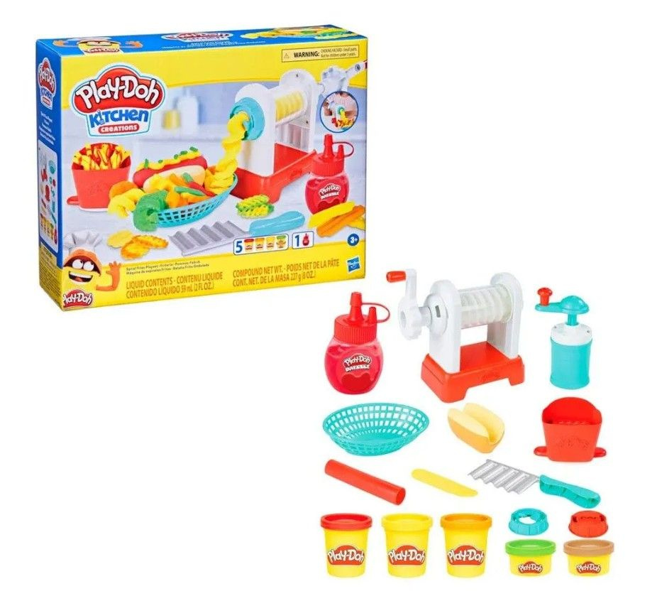 Игровой набор Play-Doh Kitchen Creations Сделай фри сам - купить с  доставкой по выгодным ценам в интернет-магазине OZON (1480830050)