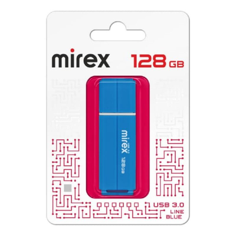 USB-флеш-накопитель USB 3.0 флэш-диск 128GB Mirex LINE BLUE (ecopack ...