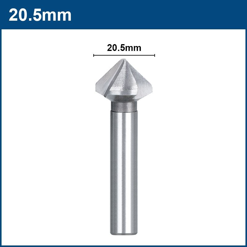 Зенковка конусная HSS 20,5 мм с тремя режущими кромками под М2, по металлу, 90 градусов  #1