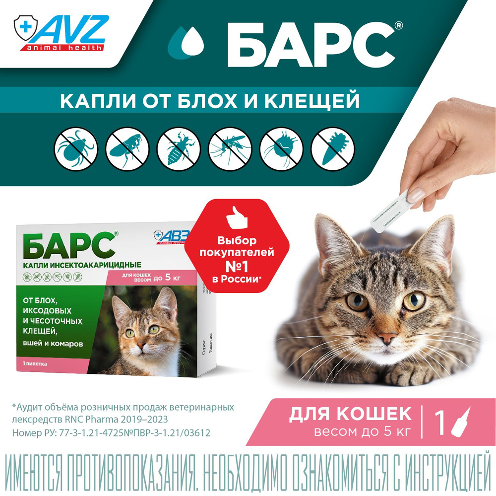 Капли от Подкожных Клещей для Кошек купить на OZON по низкой цене