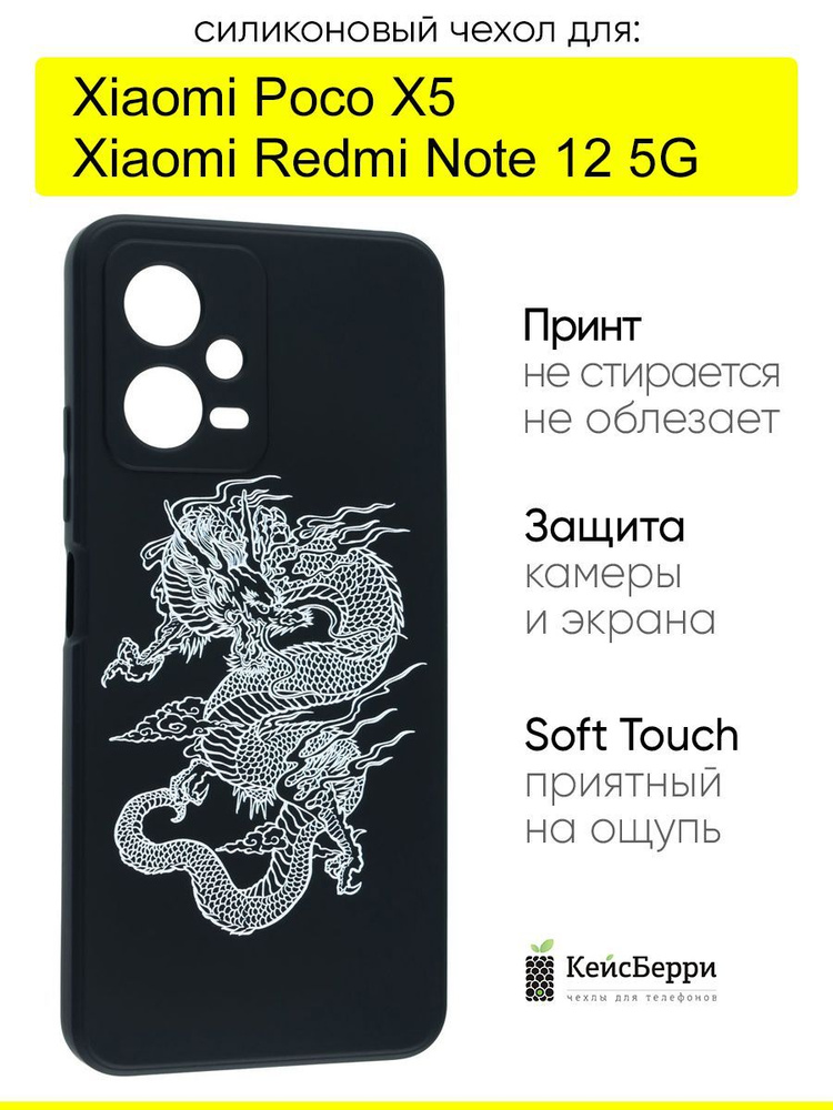 Чехол для Xiaomi Poco X5 / Redmi Note 12 5G, серия Soft #1