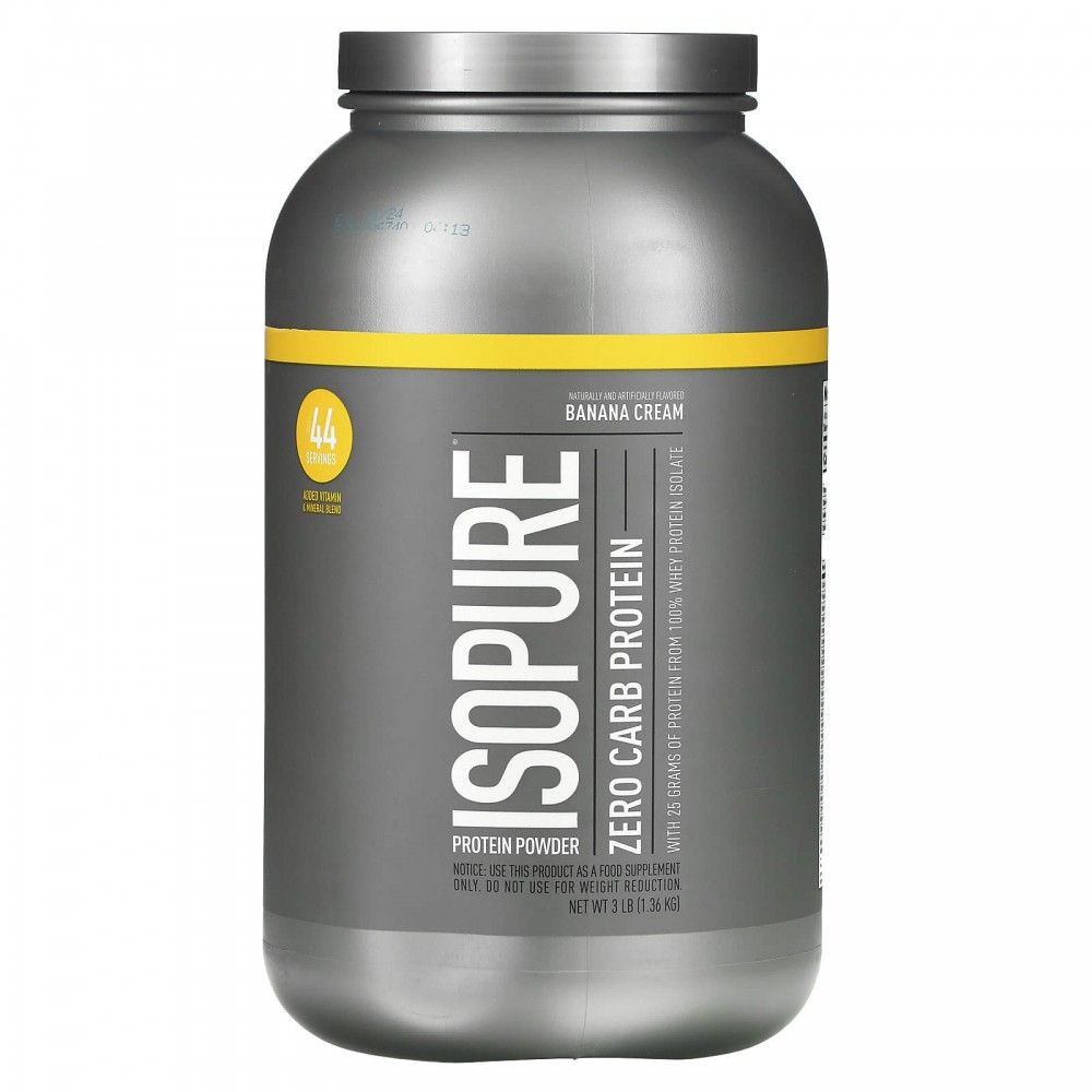 Isopure, Протеиновый порошок с нулевым содержанием углеводов, банановый ...