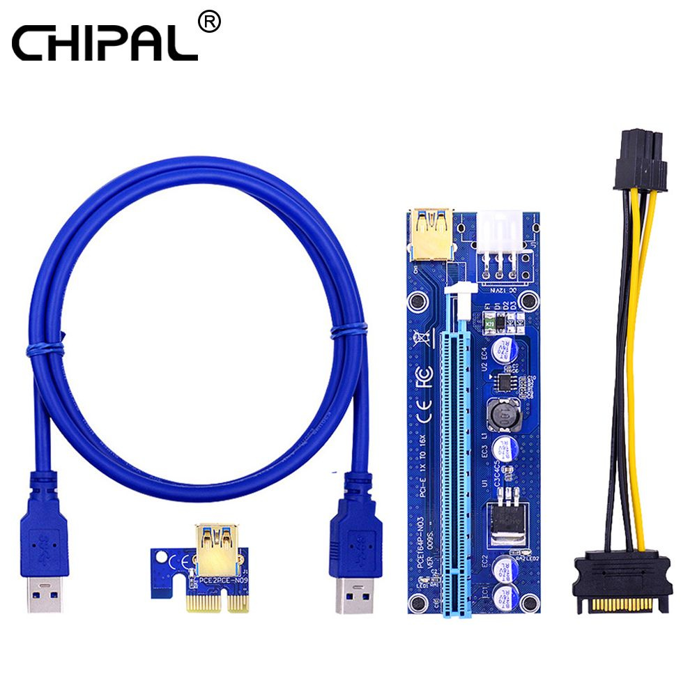 PCI-E райзер для видеокарты CHIPAL VER009S Riser PCIE удлинитель PCI ...