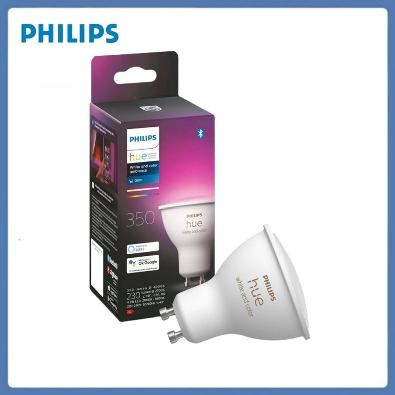 Philips Умная лампочка HueWCA 4.3W  GU10, 1 шт. #1