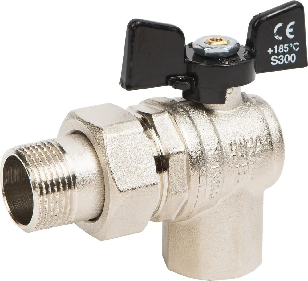 Кран шаровой Bugatti со сгоном угловой 3/4 наружная-внутренняя резьба ...