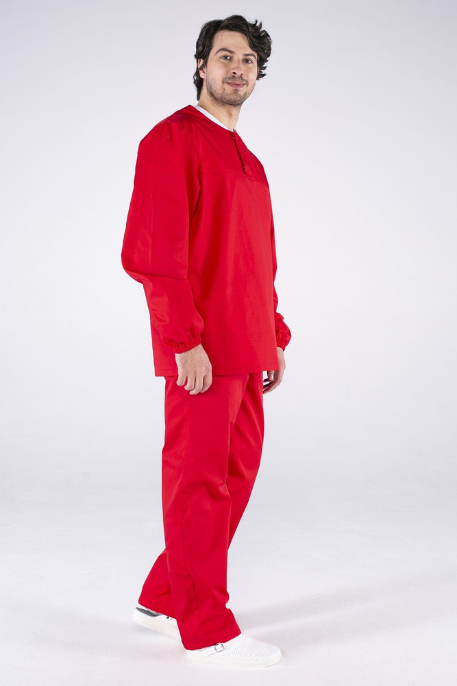 Мужской костюм ХАССП-Стандарт (ткань Оптима, 160), красный  #1