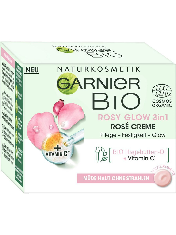 Крем для ухода за кожей Garnier Bio Rosy Glow 3in1 Rose Creme #1