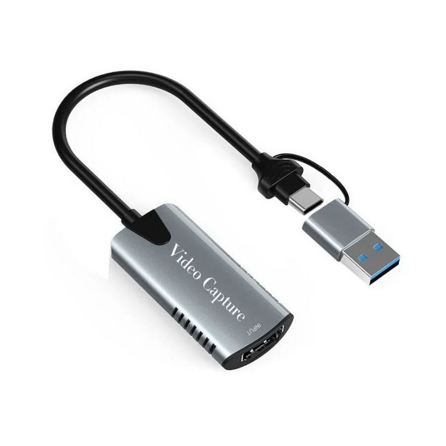 Карта видеозахвата USB3.1 Type-C / USB3.0 Type-A - HDMI, ver.02, серый #1