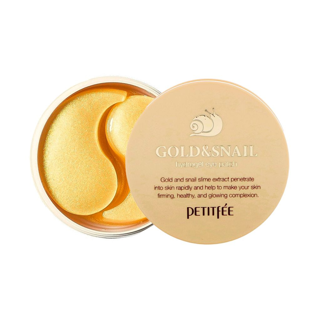 Патчи PETITFEE GOLD & SNAIL HYDROGEL EYE PATCH омолаживающие для глаз с экстрактом золота и муцина улитки #1