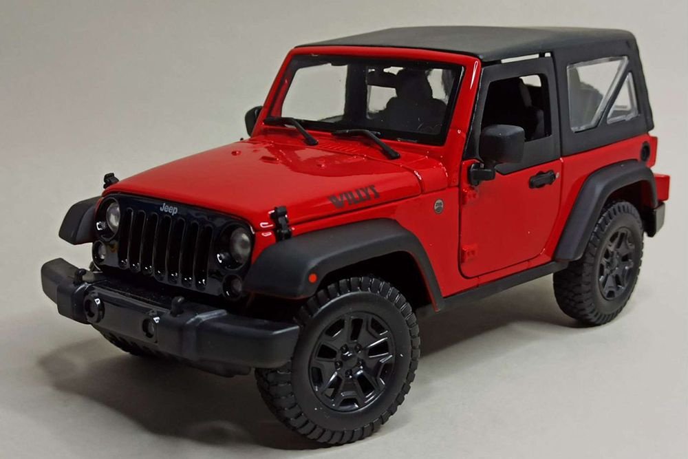 Модель коллекционная Jeep wrangler 2014 red 1:18 maisto #1