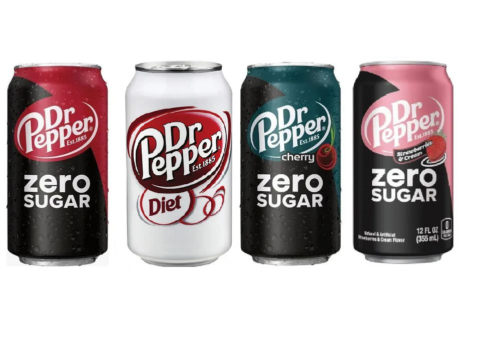 Набор газированных напитков Dr. Pepper Zero, USA / Доктор Пеппер (Без сахара) США / 4 банки по 355 мл #1