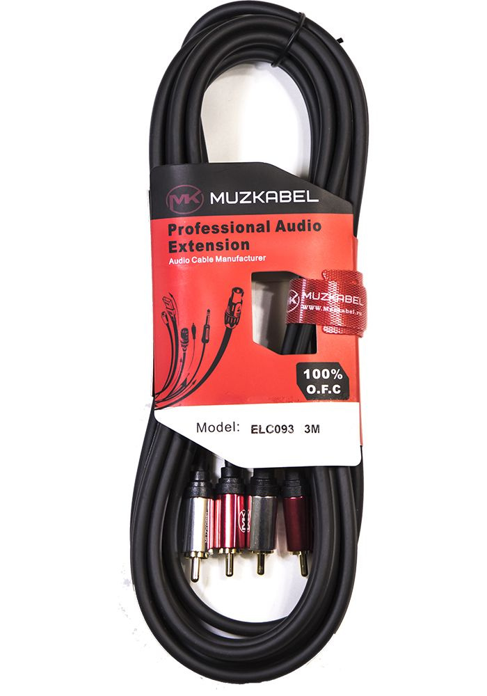 Аудио кабель MUZKABEL ELC095 - 5 метров, 2RCA - 2RCA #1