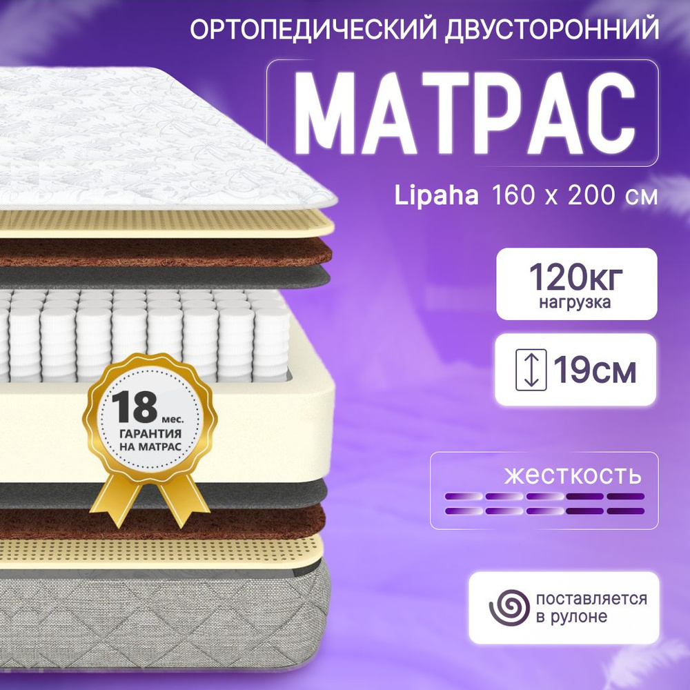 Пружинный независимый матрас Corretto Kamchatka Premium Lipaha 160х200 см  #1