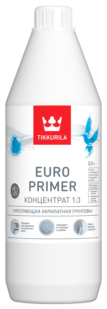 Грунтовка Tikkurila EURO PRIMER 0,9л #1