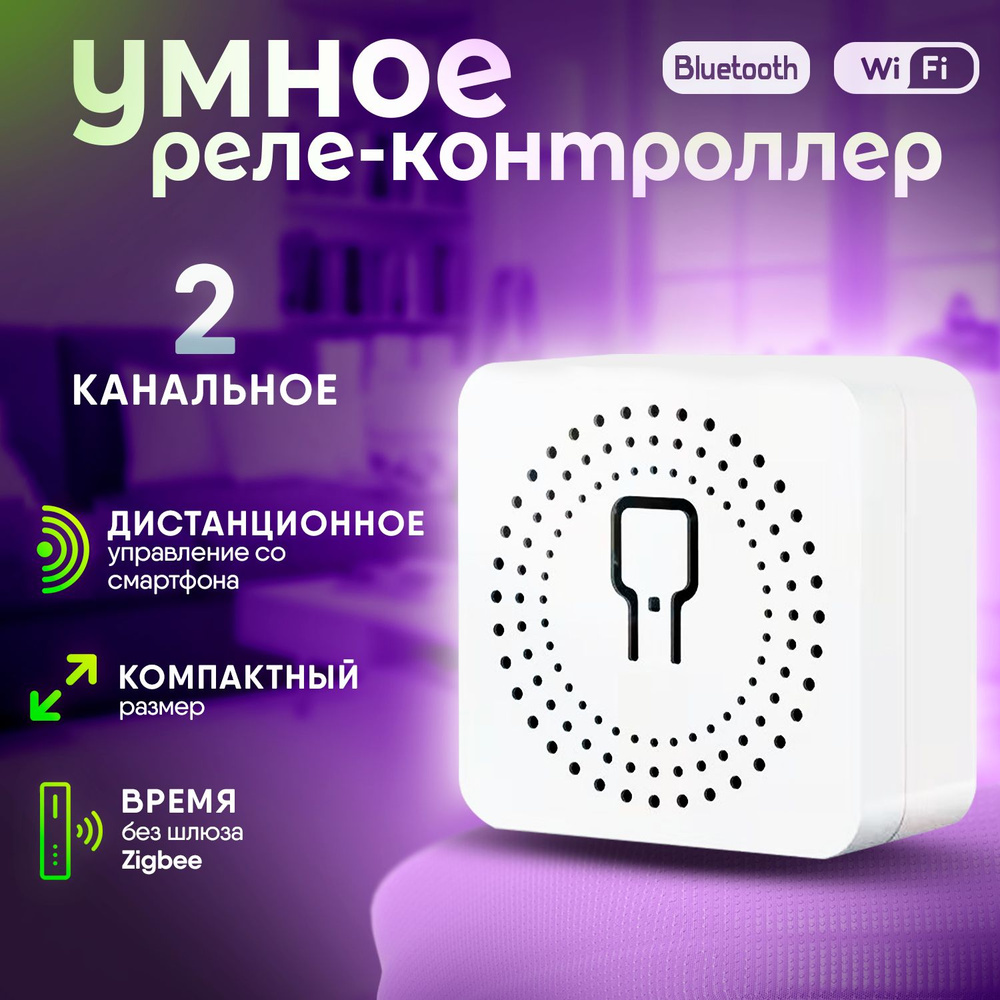 Контроллер Wi-Fi реле Tuya 16А для умного дома двухканальный - купить с ...