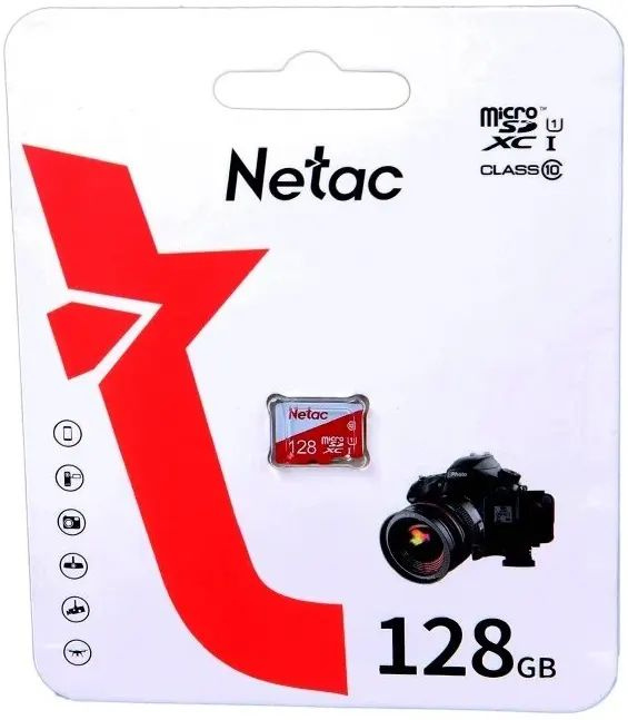 Карта памяти microSDHC 128GB Netac P500 ECO (без SD адаптера) (NT02P500ECO-128G-S)  #1