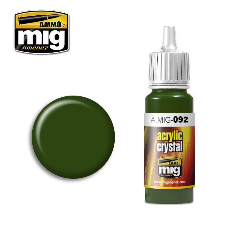 Краска акриловая CRYSTAL GREEN (Зеленая) (Ammo Mig) (17ml) #1