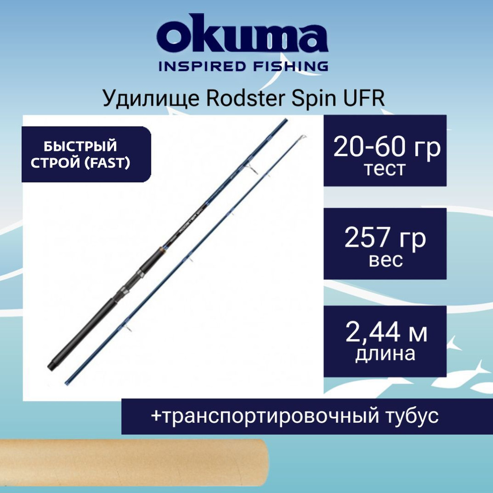 Спиннинг Okuma Rodster Spin UFR 8'0" 244cm 20-60g 2sec #1