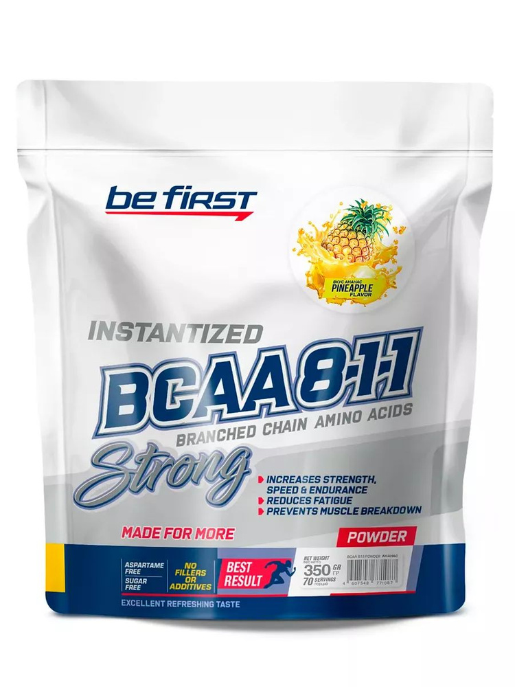 Be First BCAA 8:1:1 Аминокислоты 350г ананас #1