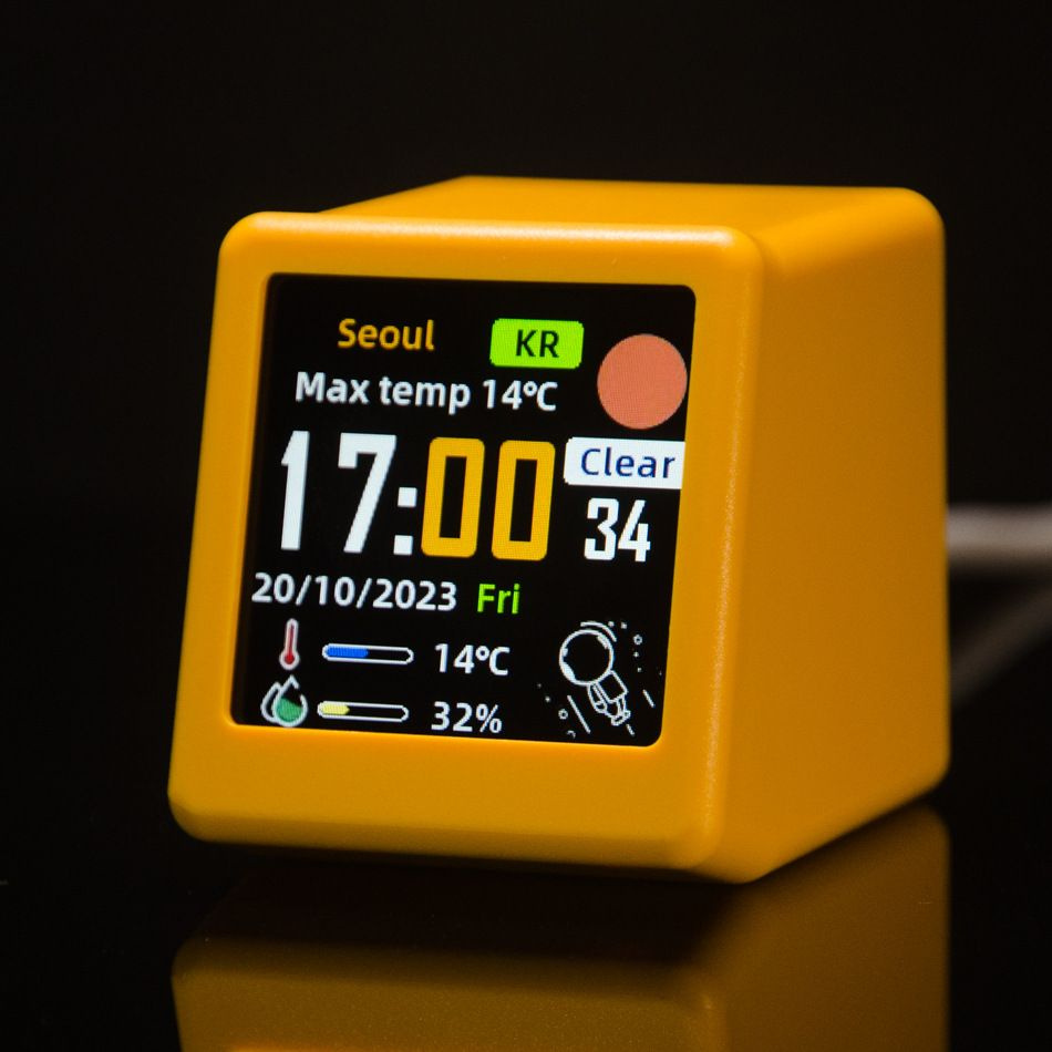 Голографические Настольные Часы Gemagic Mini WiFi Cube,термометр Комнатный, Метеостанция С Выносным Датчиком, #1