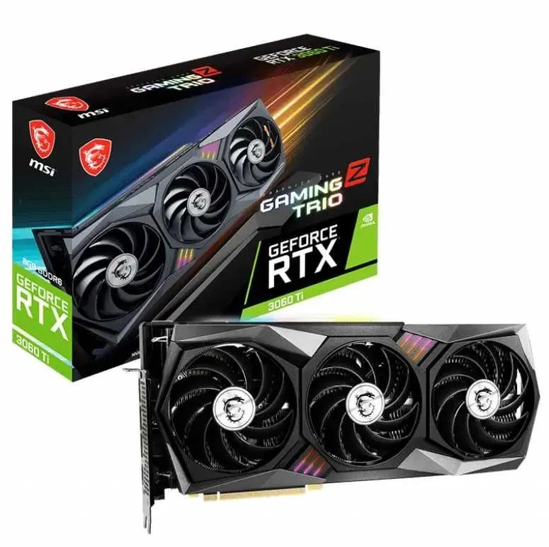 MSI Видеокарта GeForce RTX 3060 Ti ГБ (RTX 3060 Ti GAMING Z TRIO 8G LHR),  LHR