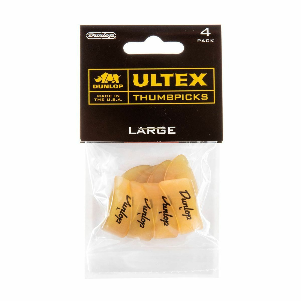 Коготь Dunlop 9073P Ultex Gold 4Pack когти на большой палец, большие, 4 шт.  #1