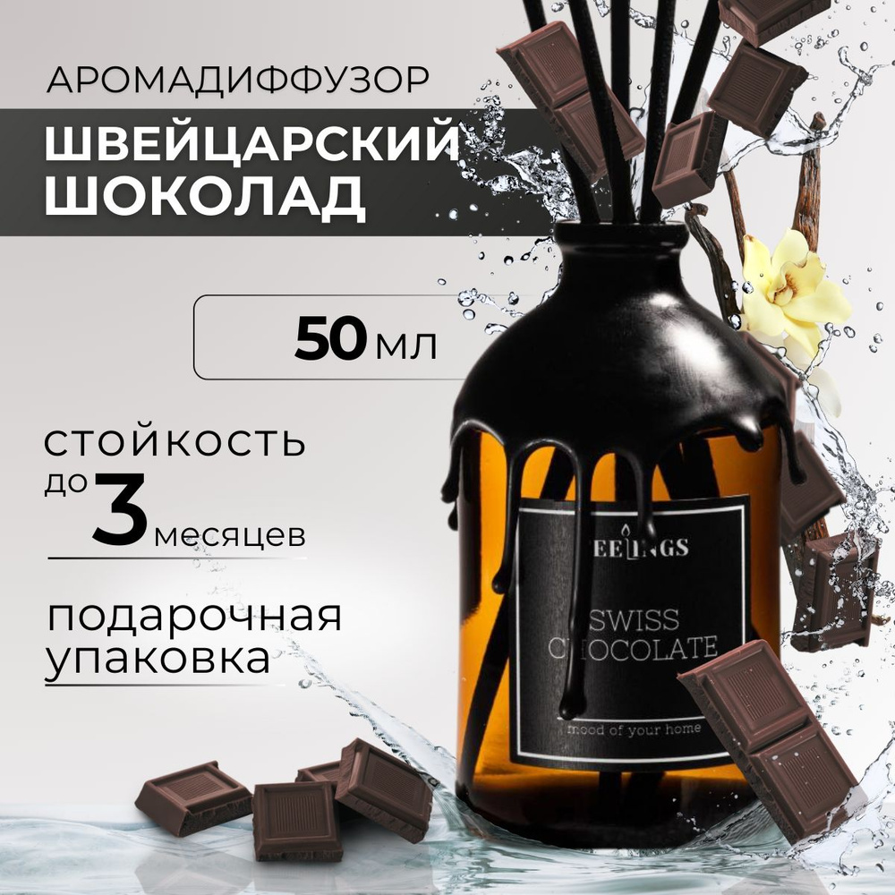 Ароматический диффузор для дома "SWISS CHOCOLATE ", 50 мл #1