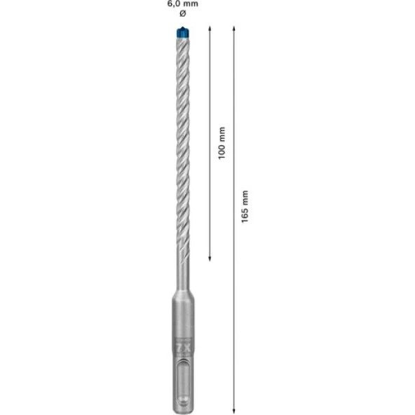 Сверло для сверления дробилки Bosch Expert Sds Plus-7x 6 x 100 x 165 мм #1