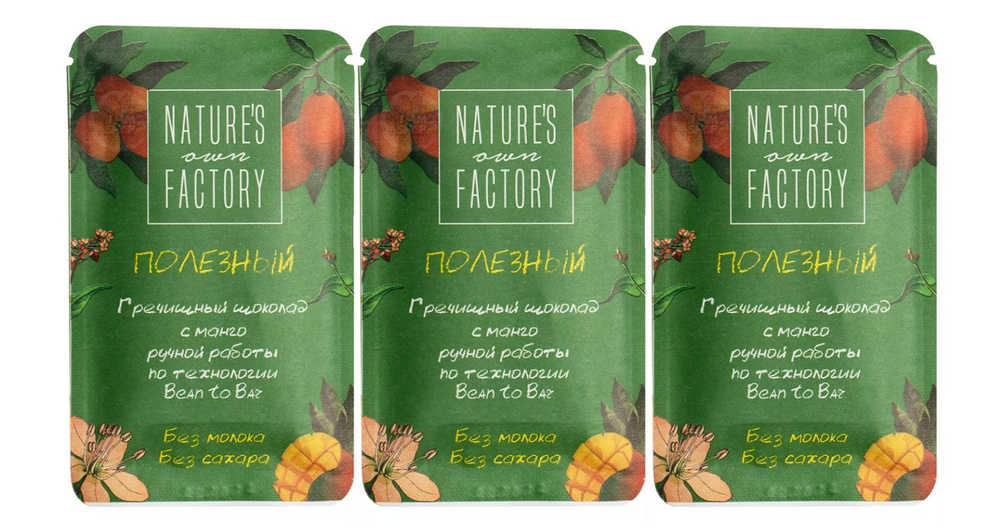 Шоколад Nature's own Factory гречишный с Манго 3 уп по 20 г, Россия #1