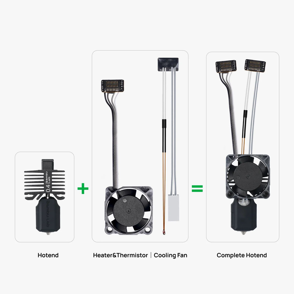 Bambu Lab Complete Hotend Assembly - P1 P1S / nozzle 0.4 (hardened