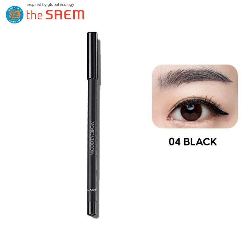 The Saem Карандаш для бровей Saemmul Wood Eyebrow (#04 Black) Корейская косметика  #1