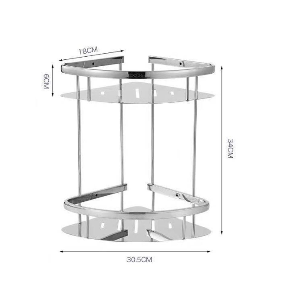 Полка для ванной комнаты Угловая 2 ярусная #1