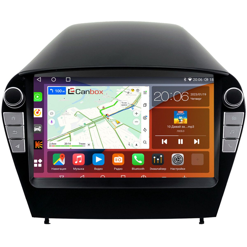 Штатная магнитола Canbox H-Line 2K 4182-9-0086 для Hyundai ix35, Tucson 2 2009-2015 на Android 10 (4G-SIM, #1