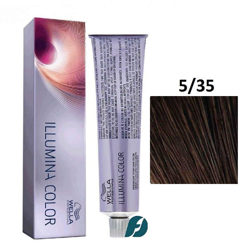 Wella Professionals Illumina Color 5/35 Крем-краска для волос - Светло-коричневый золотисто - махагоновый, #1