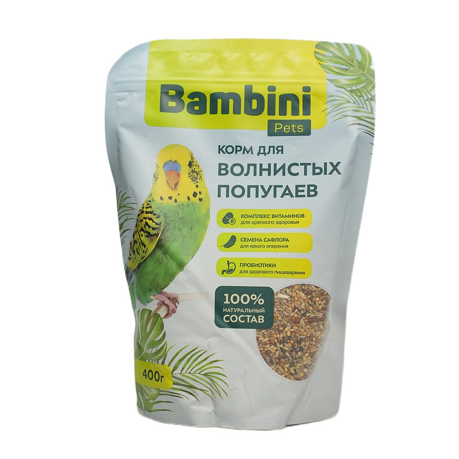 Корм сухой Bambini Pets для волнистых попугайчиков 400 г #1