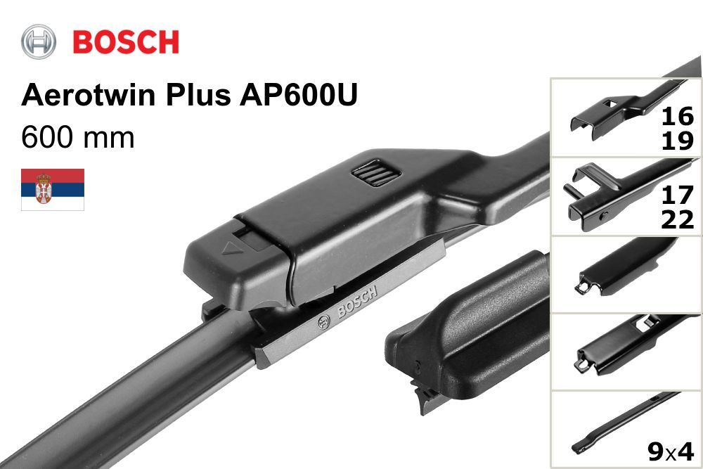 Щетка стеклоочистителя Bosch Aerotwin Plus AP600U, артикул 3397006951 #1