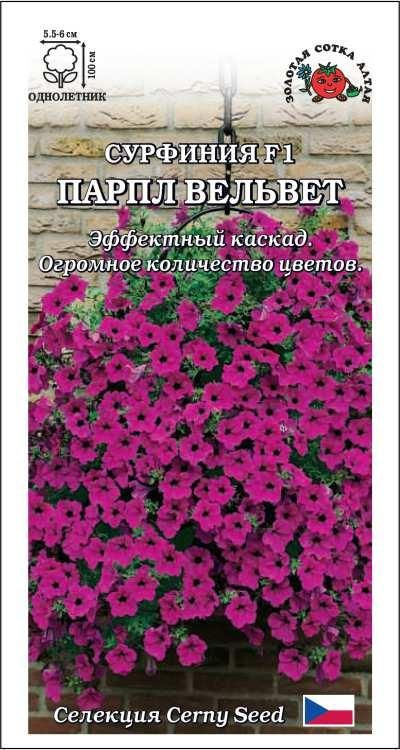 Петуния Сурфиния Парпл Вельвет F1 /Сотка/ 5шт/ фуксия ампел. h-100см d-6см Cerny/  #1