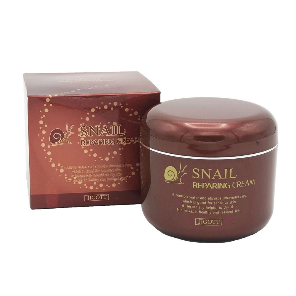 Крем для лица Jigott Snail Reparing Cream, 100 мл #1