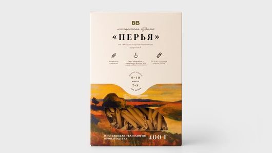 Макаронные изделия "Перья" группа А, 400 гр, 2 шт #1