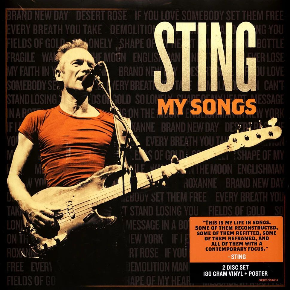 Sting - My Songs (2LP + постер) - виниловая пластинка #1