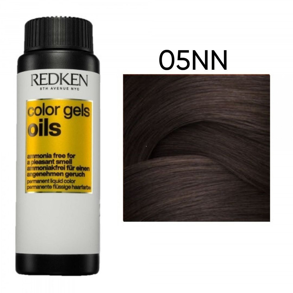 Redken Color Gels Oils - Жидкая стойкая краска для волос без аммиака 05NN 60 мл  #1