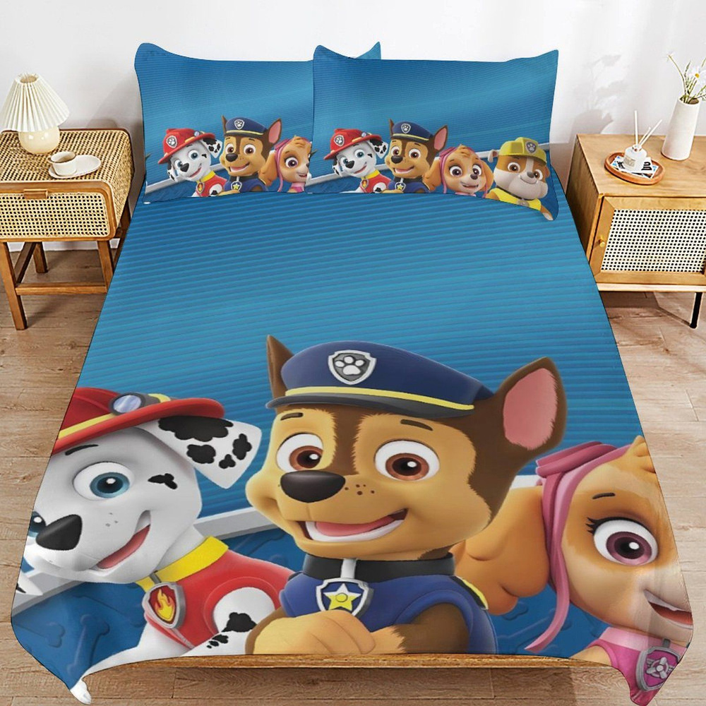 Paw Patrol Комплект постельного белья, Микрофибра, Полуторный, наволочки 51x76  #1