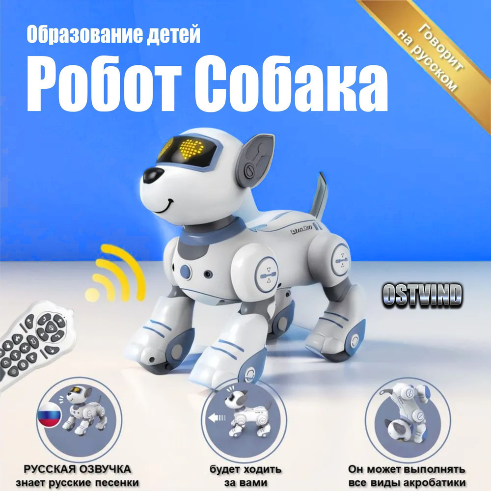 Собака-робот, радиоуправляемый робот, детские игрушки, говорит по ...