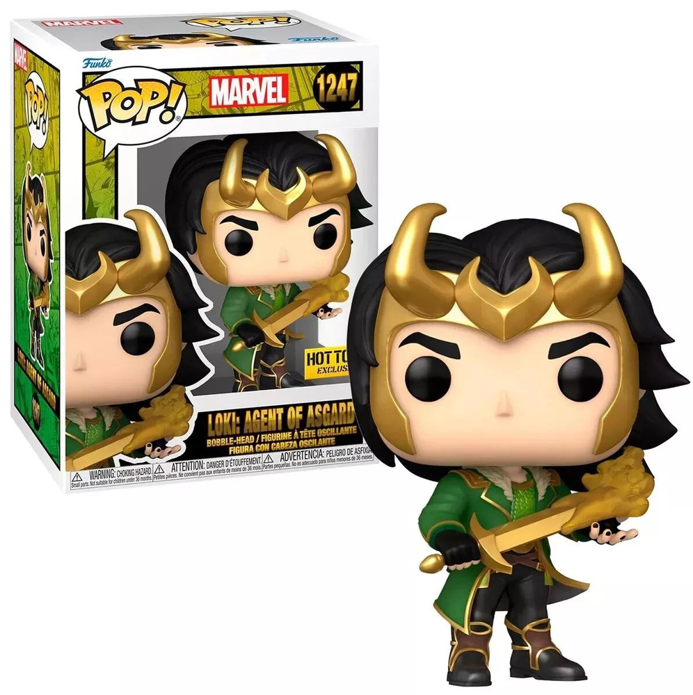 Фигурка Funko Pop! Marvel: Loki Agent of Asgard (Стикер Hot Topic (Фанко Поп Локи Агент Асгарда из комиксов #1