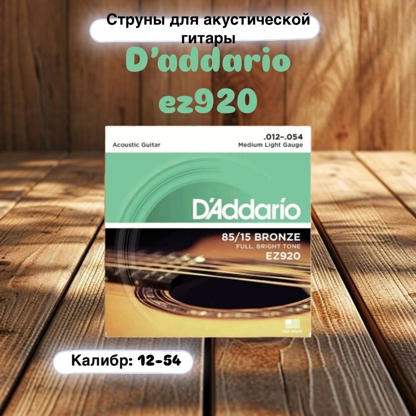 Комплект струн для акустической гитары D'Addario EZ920 #1